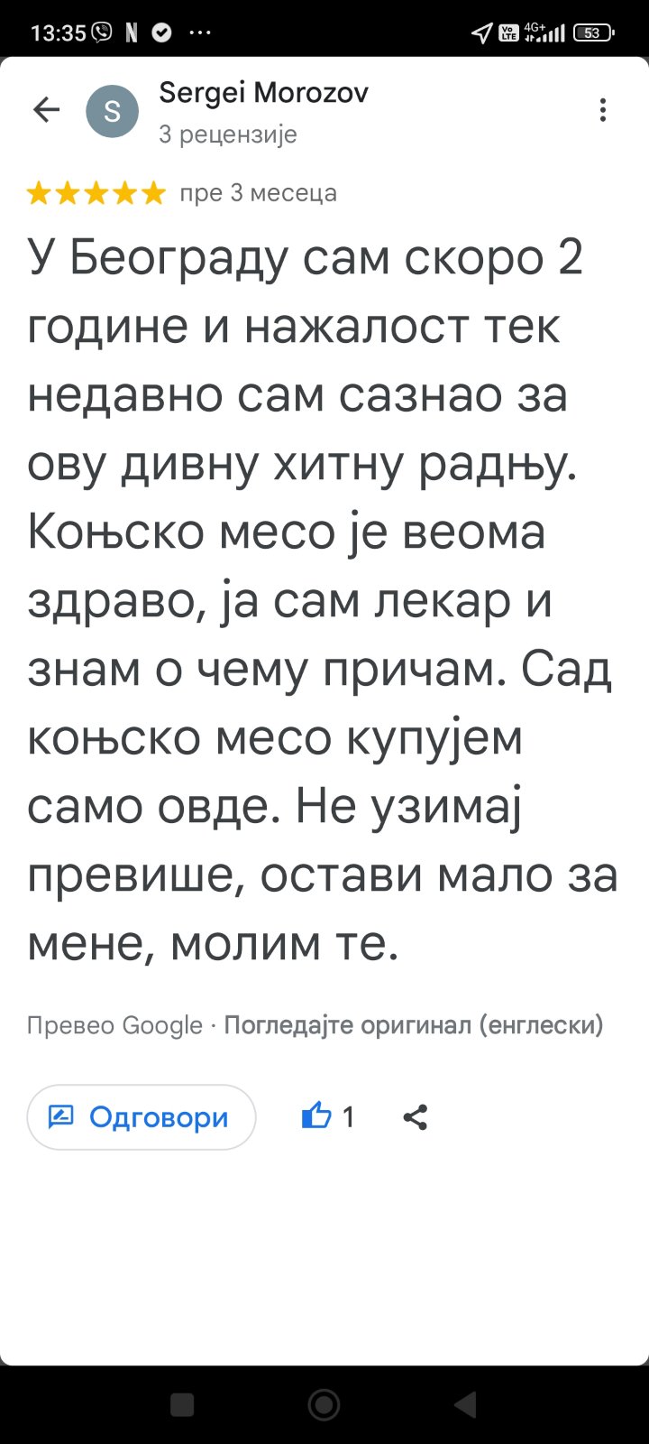 Recenzija kupca - Pastuv MG